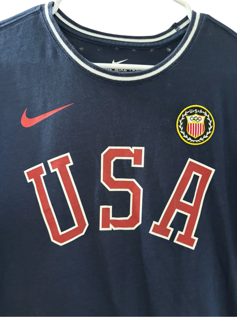 Nike Team USA Dri-Fit T-Shirt Men's Navy Blue Short Sleeve Olympics Size Small